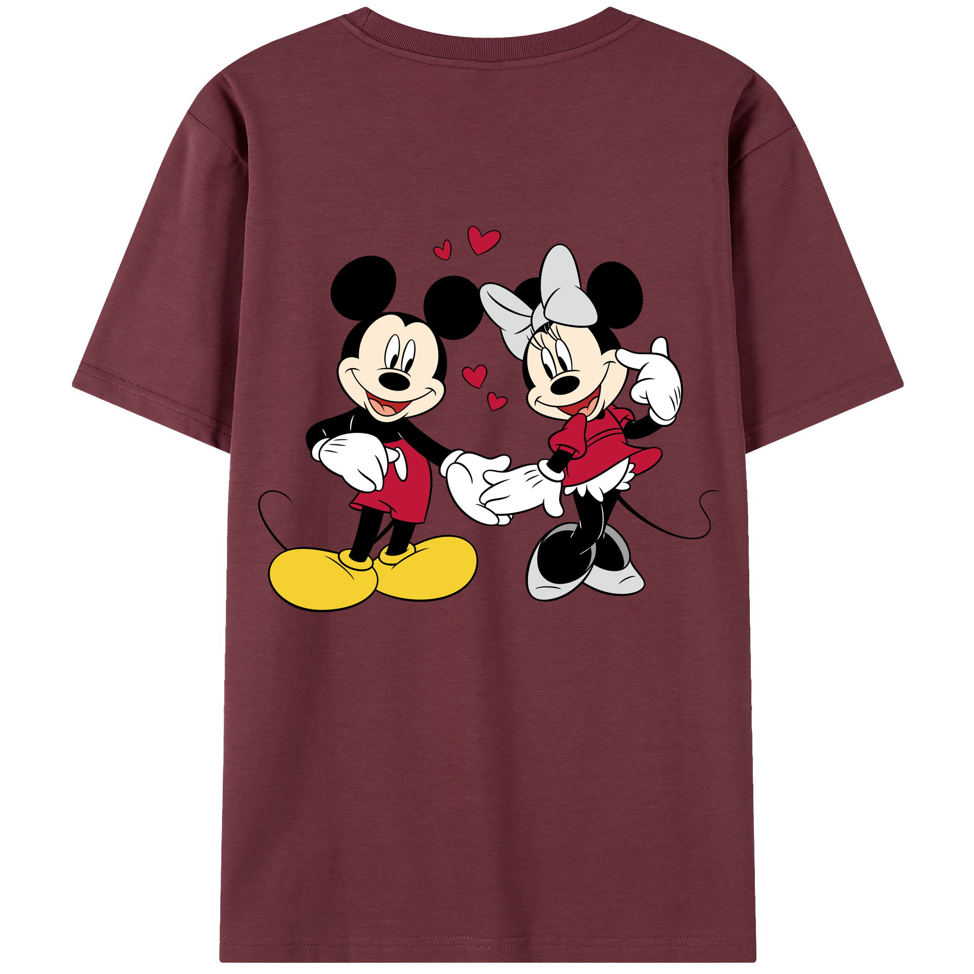 （画像用） ミッキーマウス Mickey Mouse 綿100％半袖Tシャツ（背面プリント）